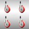 Service Caster 5 Inch 316SS Red Polyurethane Swivel 1-1/8 Inch Expanding Stem Caster Set SCC SCC-SS316EX20S514-PPUB-RED-118-4 - alternate 1